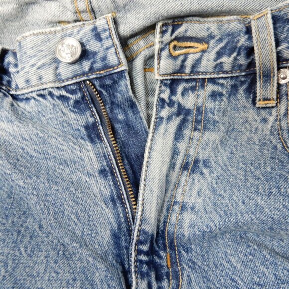 SLVRLAKE Dallas Denim Maxi SKIRT Size 31 Blue Hard Times Front Slit NEW $299 - Picture 8 of 13